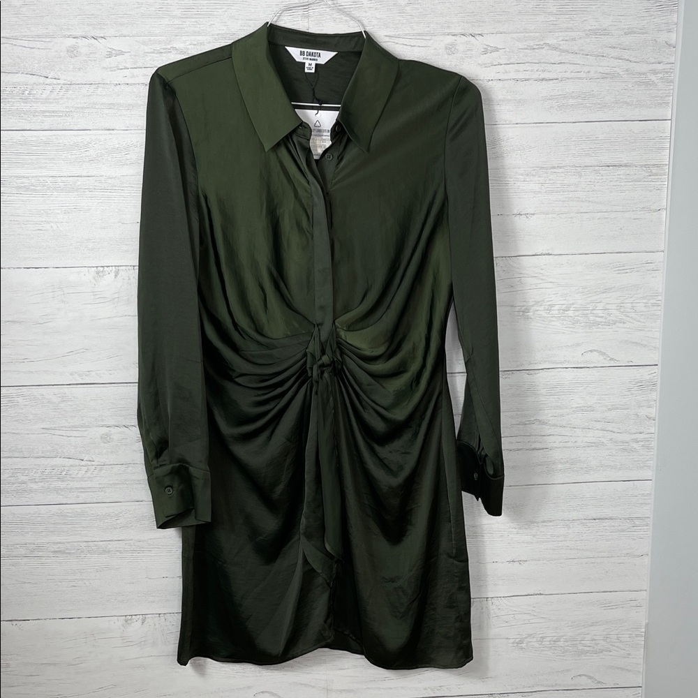 BB Dakota by Steve Madden Dark Green Long Sleeve Dress